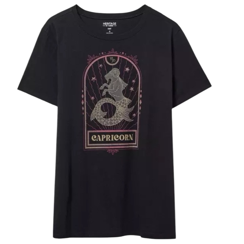 Capricorn Classic Fit Heritage Jersey Crew Tee Size 1